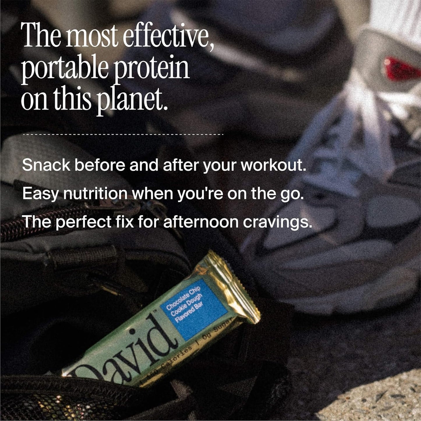 π High Protein Bars No Sugar - Sugar Free Protein Bars, Low Carb, Gluten Free - 28g of Protein, 150 Calories - David Bar On-The-Go Snack , Pack of 12